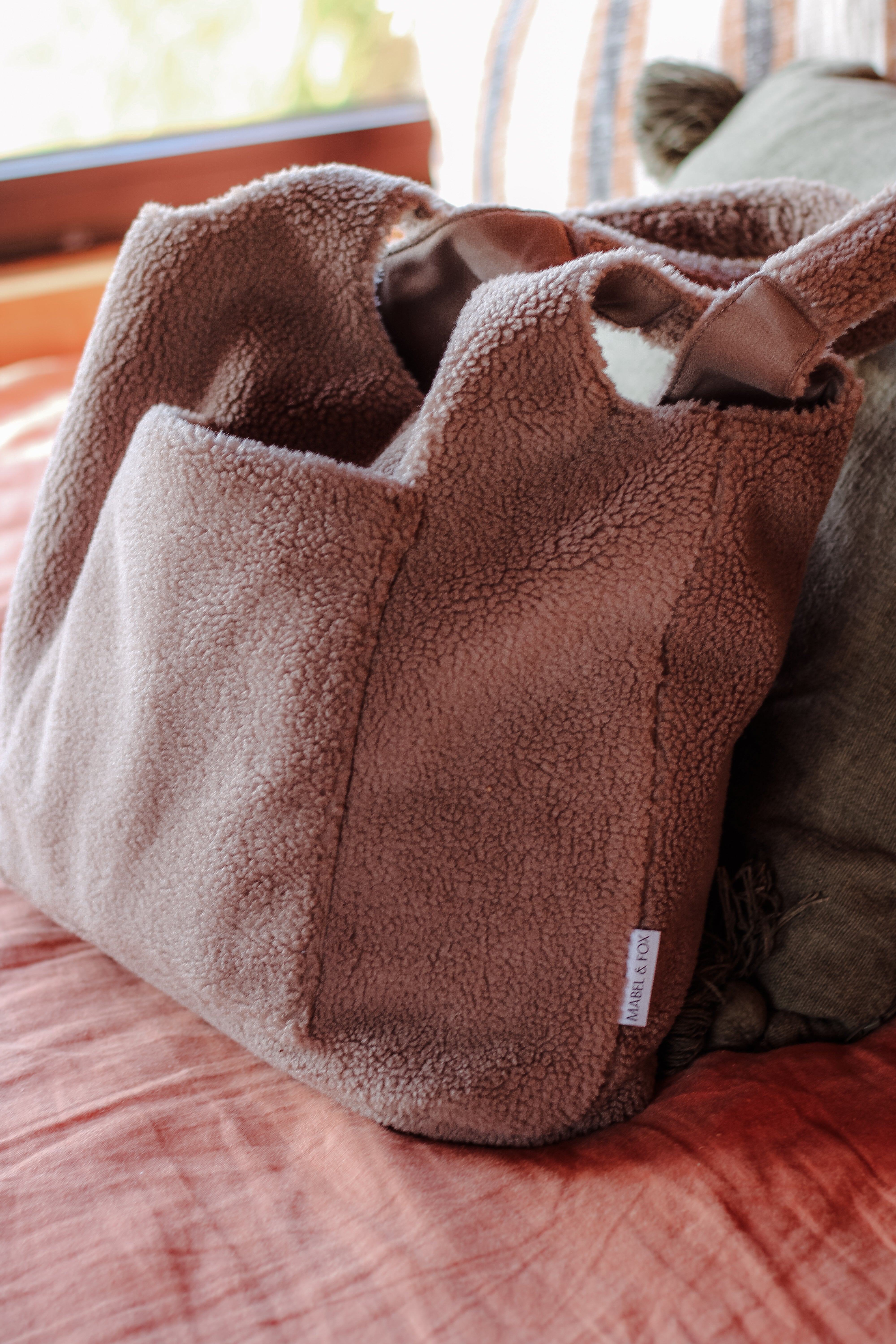 Mabel & Fox - Teddy Tote Bag - Ash Brown | Mabel & Fox