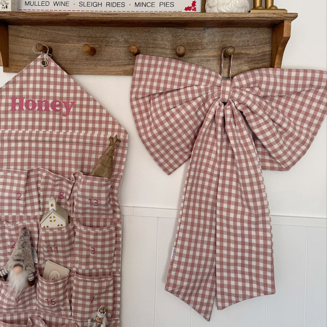 Mabel & Fox - Pink Gingham Bow