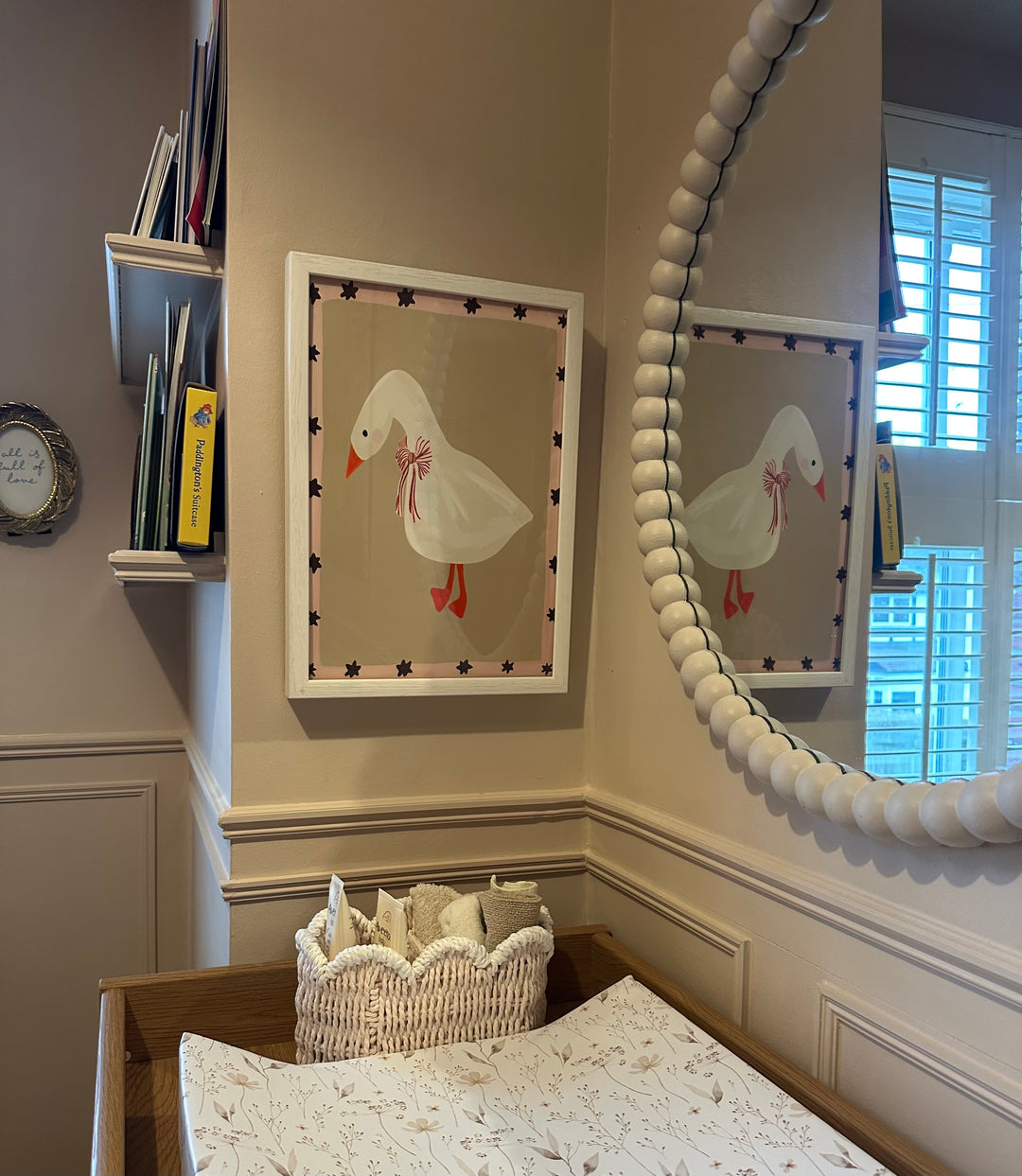 Mabel & Fox - Wedge Baby Changing Mat - Natural Wildflowers - Mabel & Fox