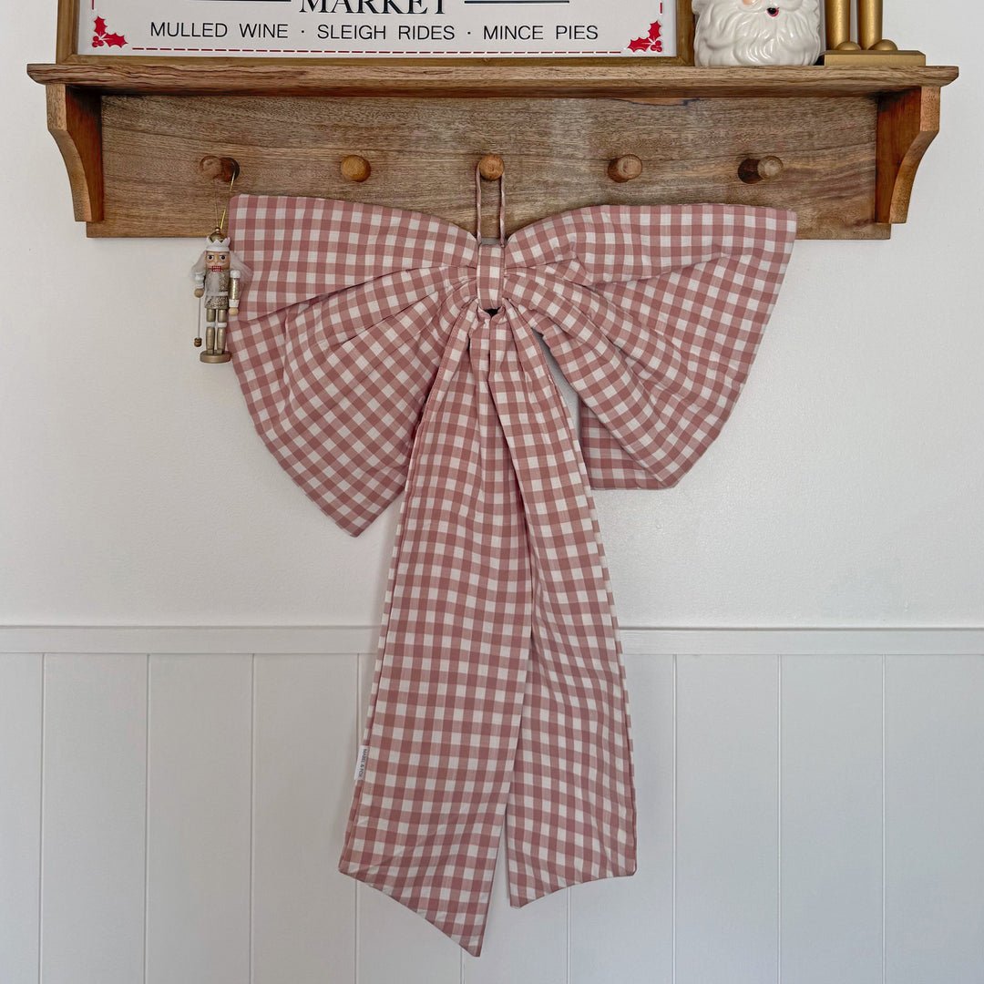 Mabel & Fox - Pink Gingham Bow