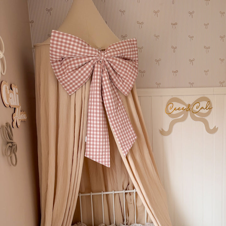 Mabel & Fox - Gingham Bow - Pink