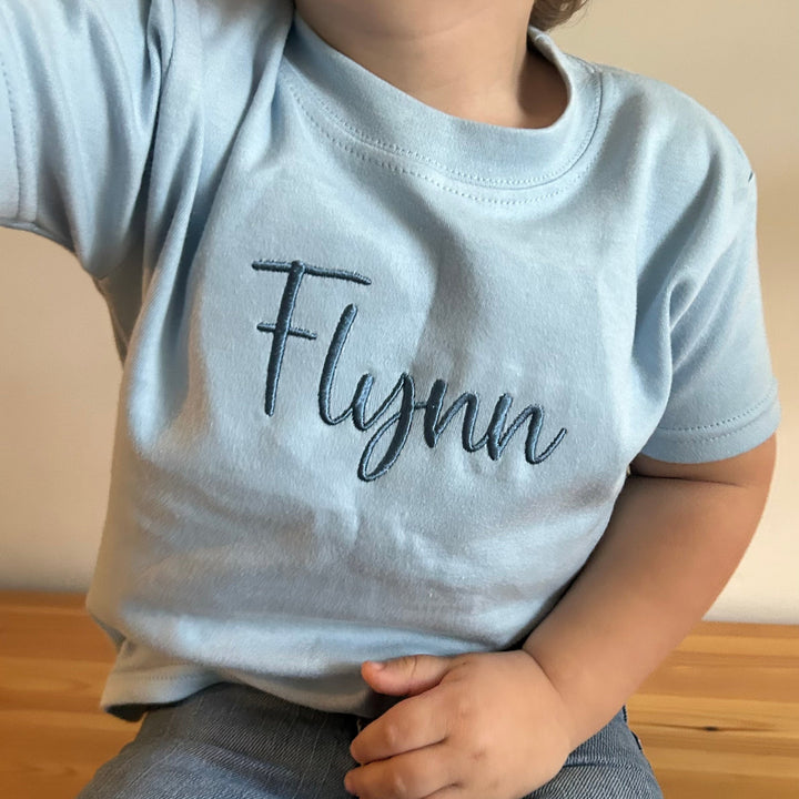 Mabel & Fox - Personalised Name T-Shirt - Blue - Mabel & Fox