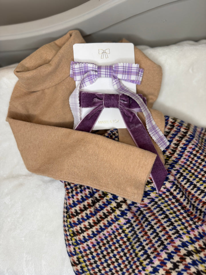 Mabel & Fox - Hair Bow Clips - Purple (2 Pack) - Mabel & Fox