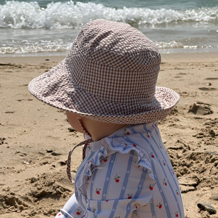 Mabel & Fox - Gingham Sun Hat - Brown