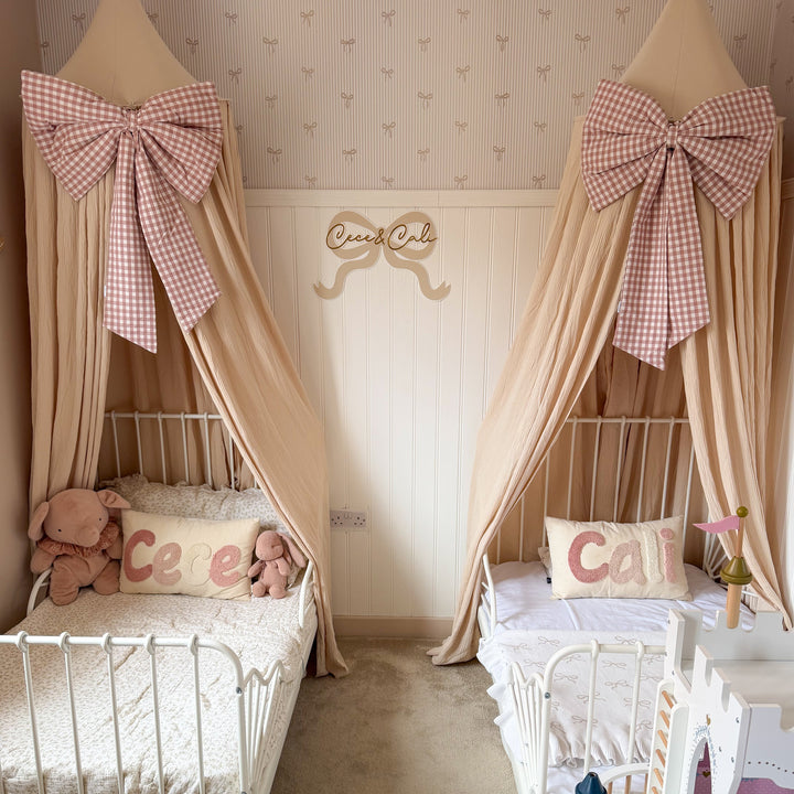 Mabel & Fox - Gingham Bow - Pink