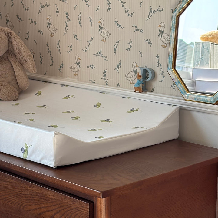 Mabel & Fox - Wedge Baby Changing Mat - Berry Cute