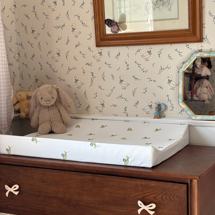 Mabel & Fox - Wedge Baby Changing Mat - Berry Cute