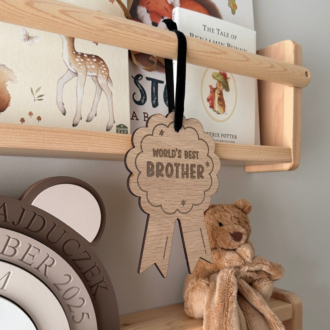 Mabel & Fox - Personalised Wooden Rosette - World's Best