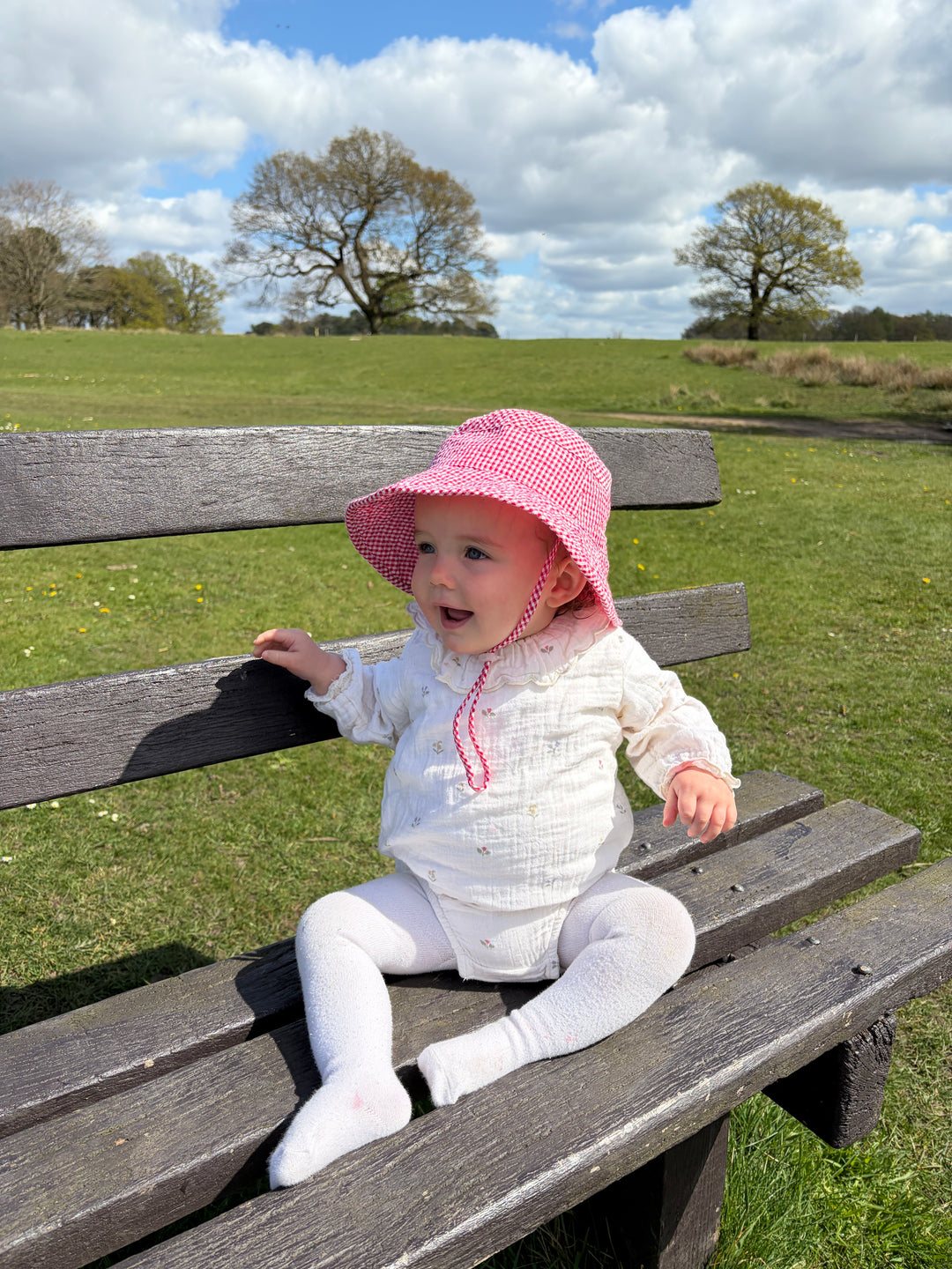 Mabel & Fox - Gingham Sun Hat - Red - Mabel & Fox