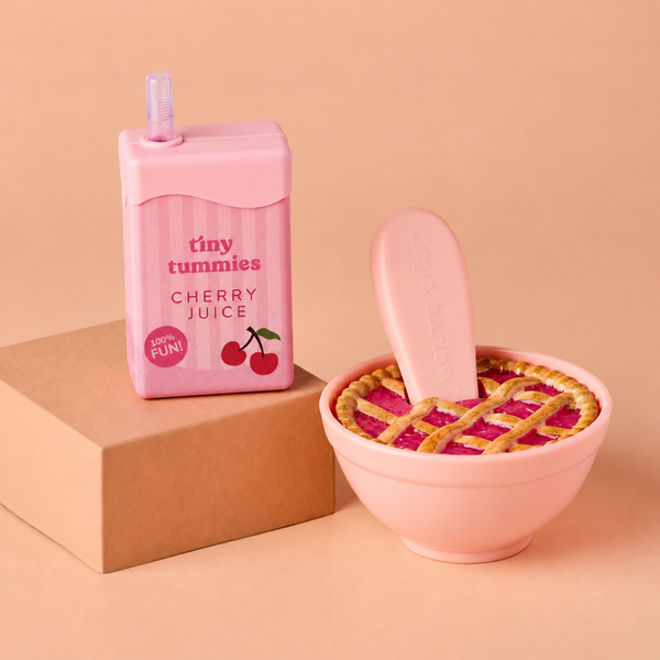 Tiny Harlow - Tiny Tummies - Cherry Pie Bowl & Cherry Juice Box Set