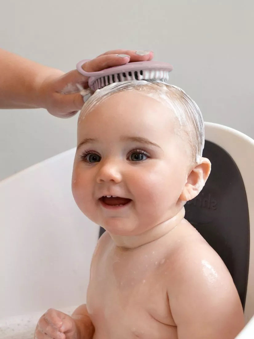 Shnuggle - Baby Bath Cradle Cap Brush - Blossom - Mabel & Fox
