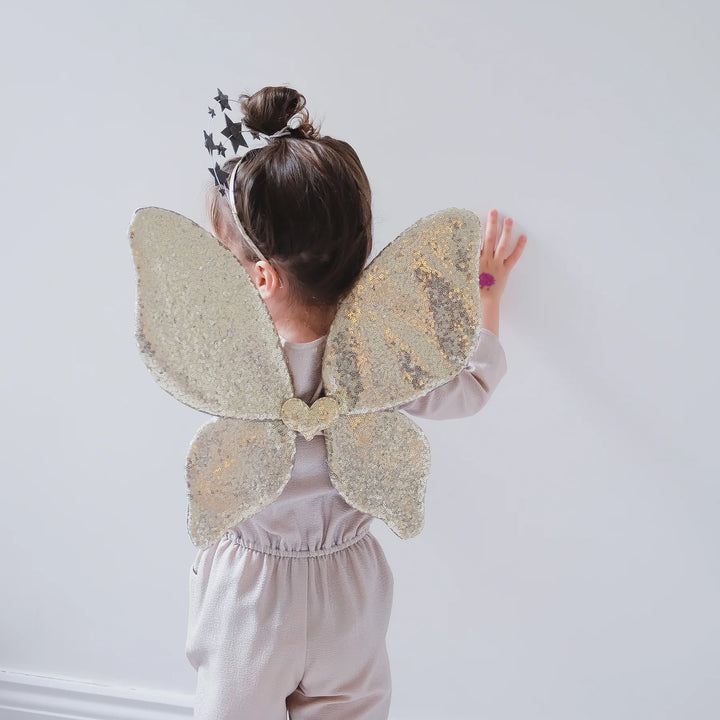 Mimi & Lula - Sparkle Sequin Wings - Gold