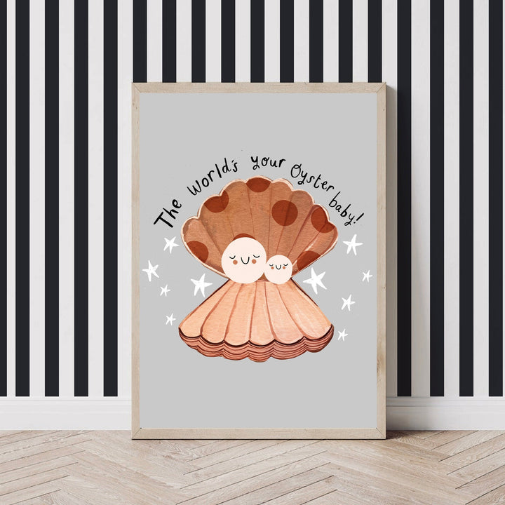 Yaya Studio - Art Print - The Worlds Your Oyster Baby! - Mabel & Fox