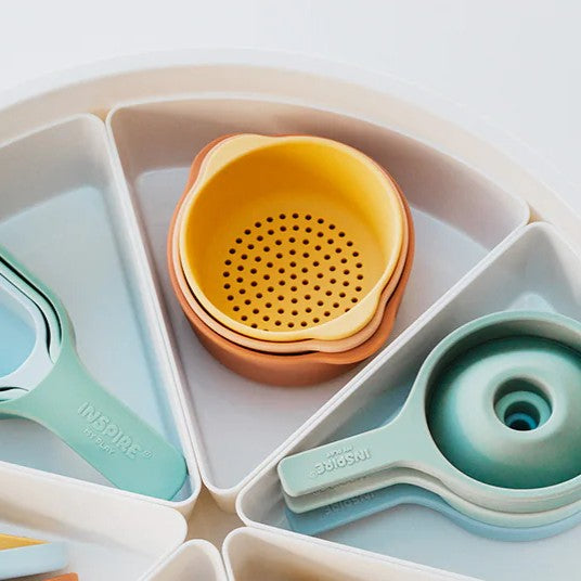 Inspire My Play - Nesting Bowl Set - Coral/Yellow - Mabel & Fox