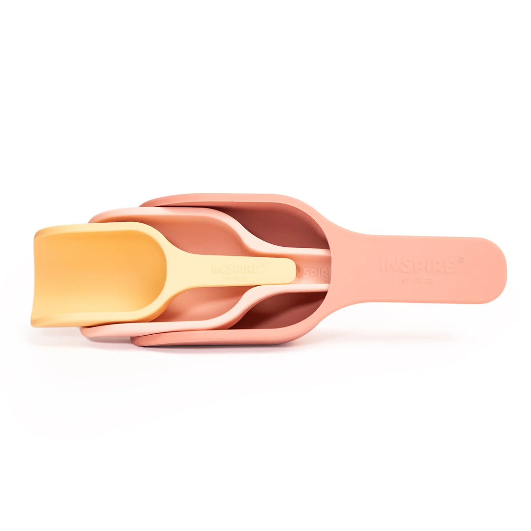 Inspire My Play - Nesting Scoop Set - Coral/Yellow - Mabel & Fox