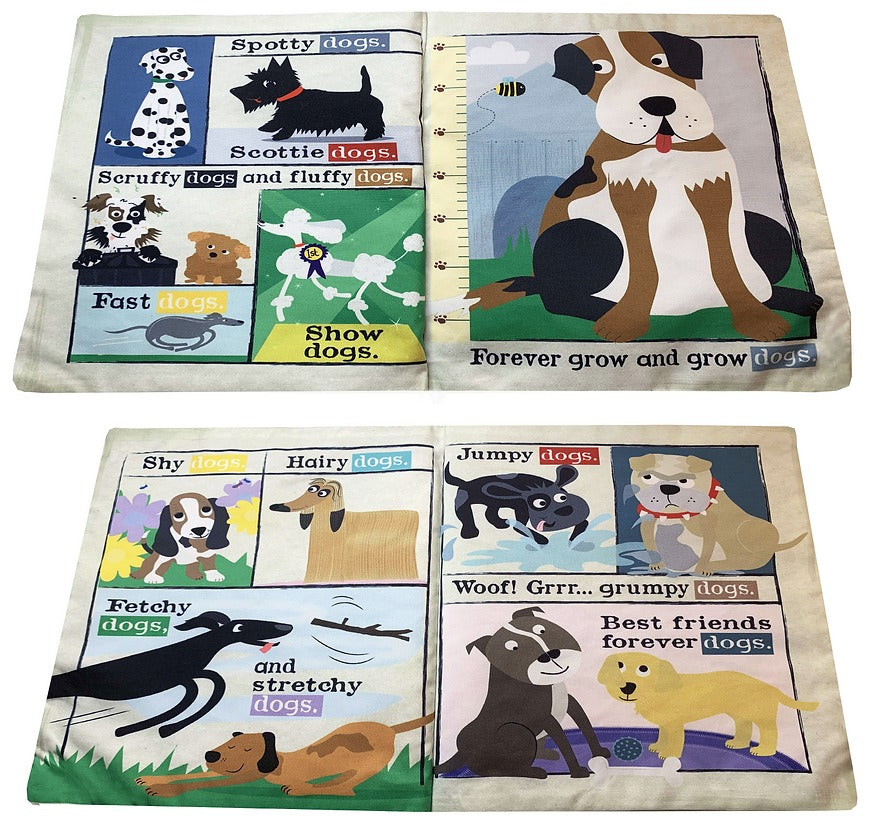 Jo & Nic's Crinkly Cloth Books - Just Dogs - Mabel & Fox