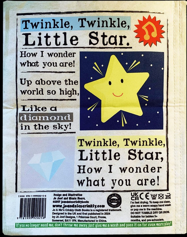 Jo & Nic's Crinkly Cloth Books - Nursery Rhymes - Mabel & Fox