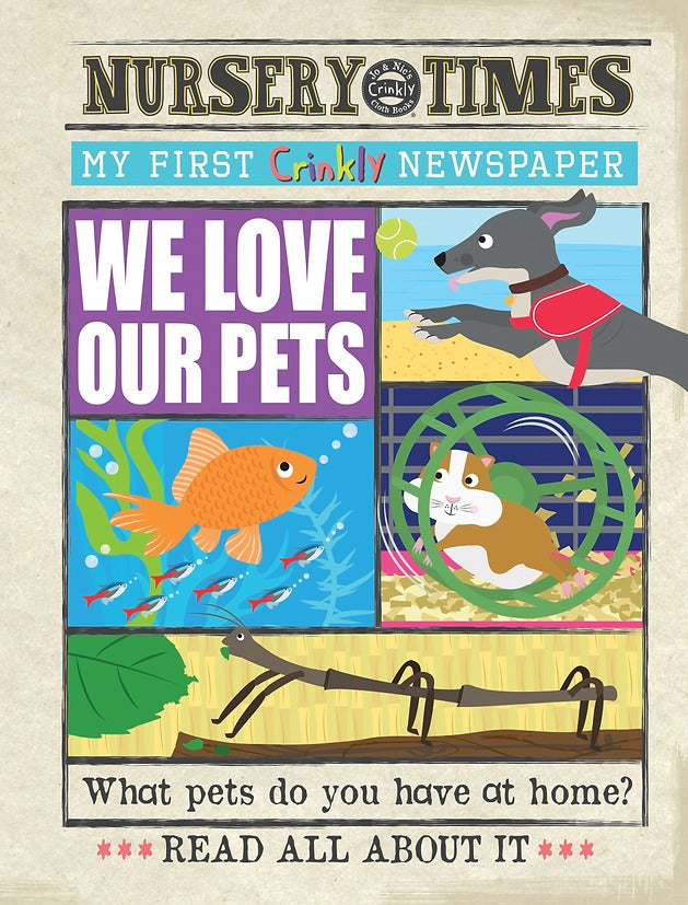 Jo & Nic's Crinkly Cloth Books - We Love Our Pets - Mabel & Fox