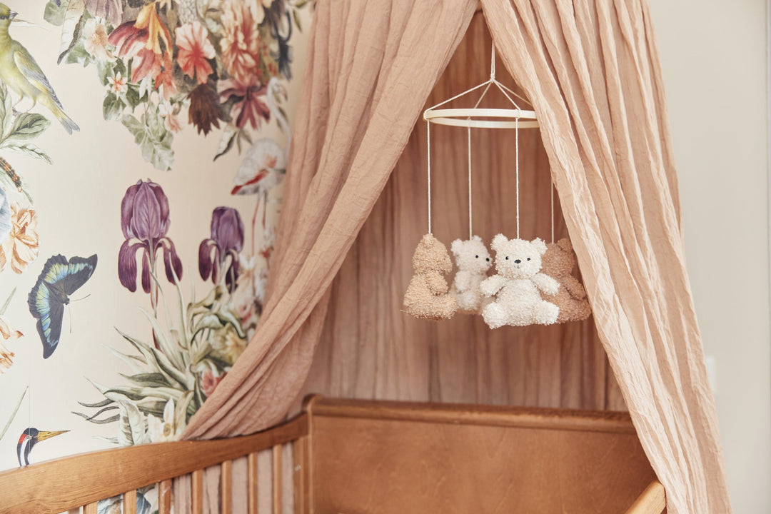 Jollein - Baby Cot Mobile - Teddy Bear Natural / Biscuit - Mabel & Fox