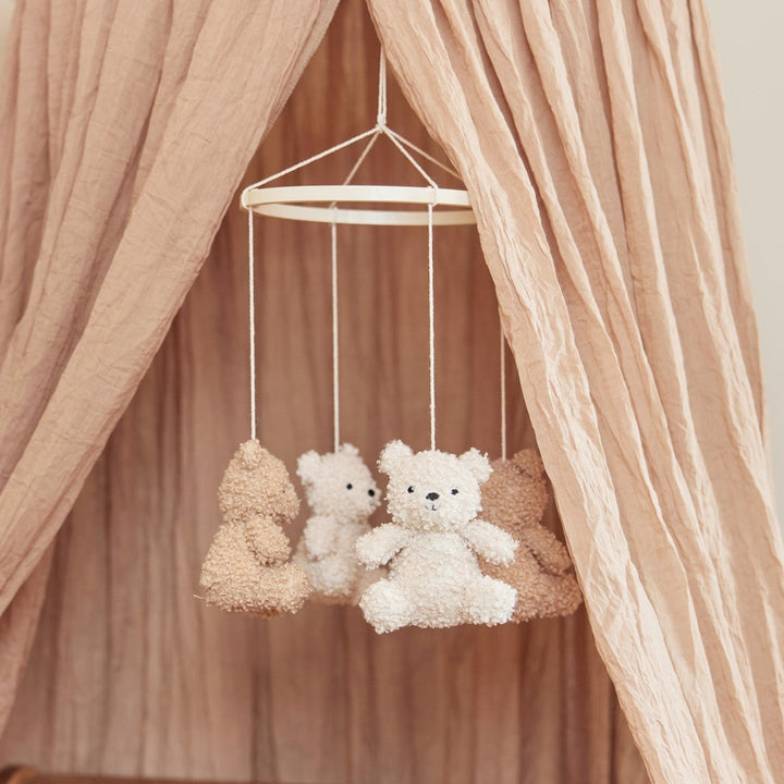 Jollein - Baby Cot Mobile - Teddy Bear Natural / Biscuit - Mabel & Fox