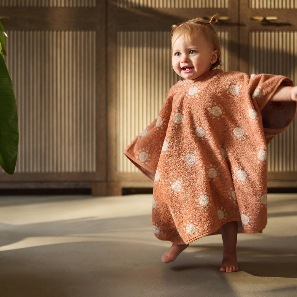 Jollein – Bath Poncho Terry – Jacquard - Sun - Mabel & Fox