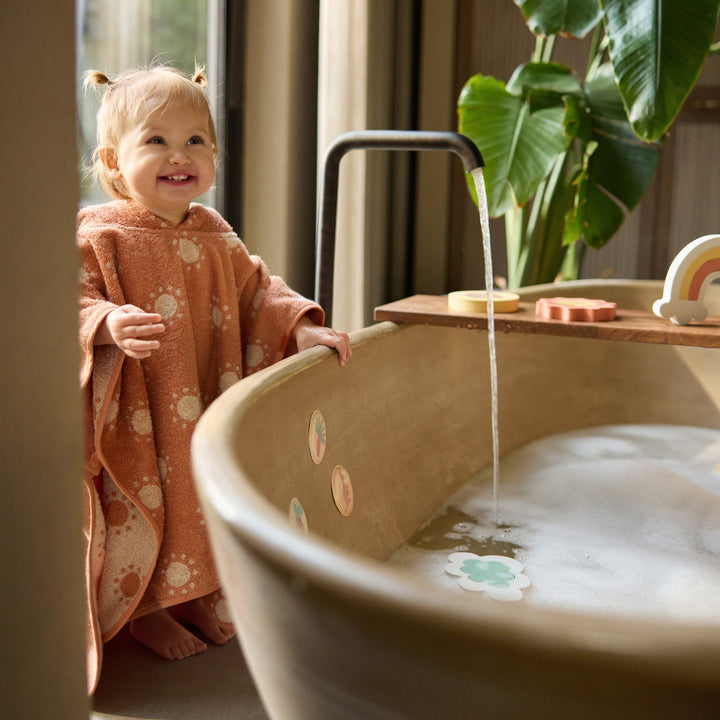 Jollein – Bath Poncho Terry – Jacquard - Sun - Mabel & Fox