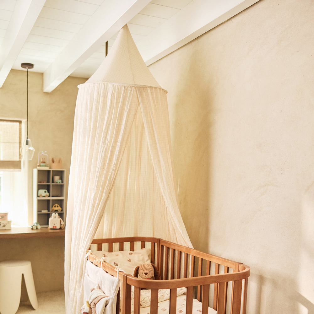 Jollein - Canopy - Cosy Check - Sand - Mabel & Fox