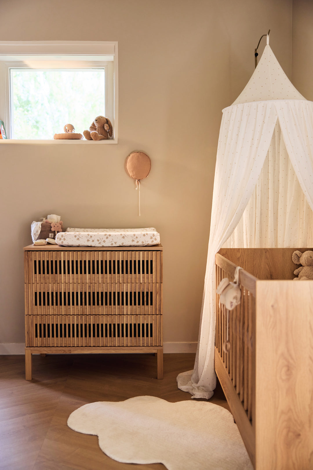 Jollein - Changing Mat Cover Jersey - 50x70cm -  Leafy Dreams - Mabel & Fox