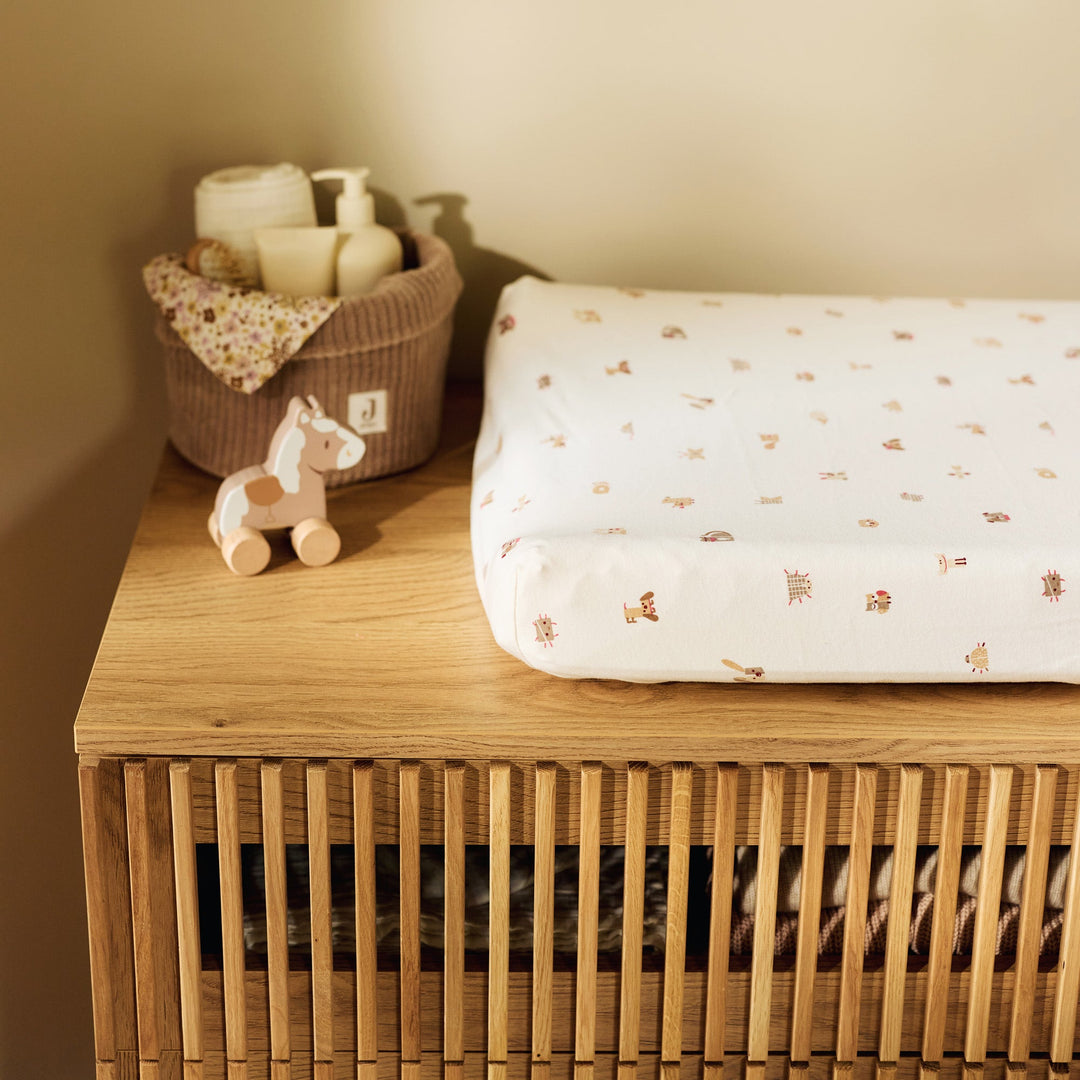 Jollein - Changing Mat Cover Jersey - Animal Friends - Mabel & Fox