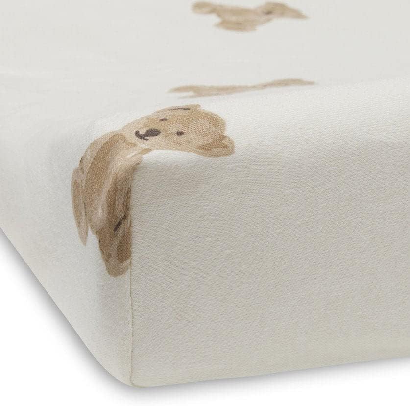 Jollein - Changing Mat Cover Jersey - Teddy Bear - Mabel & Fox