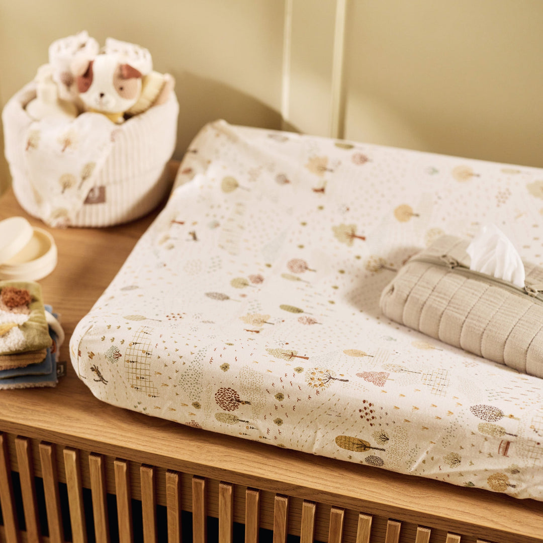 Jollein - Changing Mat Cover Jersey - Tiny Park - Mabel & Fox