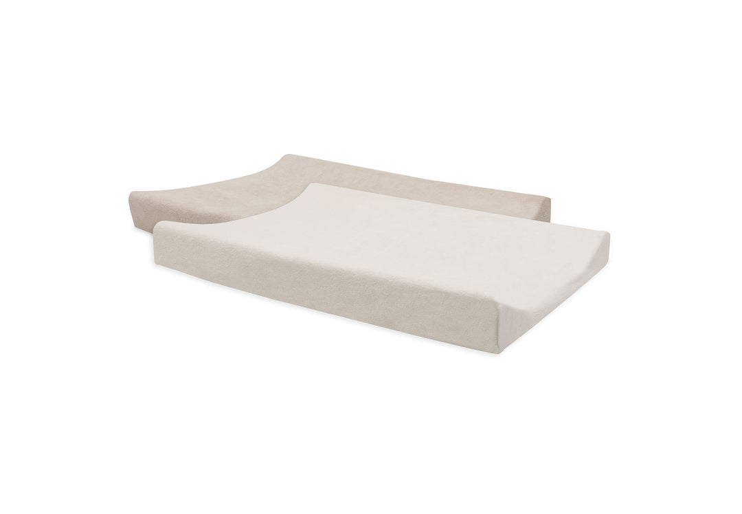 Jollein - Changing Mat Cover Terry 50x70cm - Oatmeal/Sand - 2 Pack - Mabel & Fox