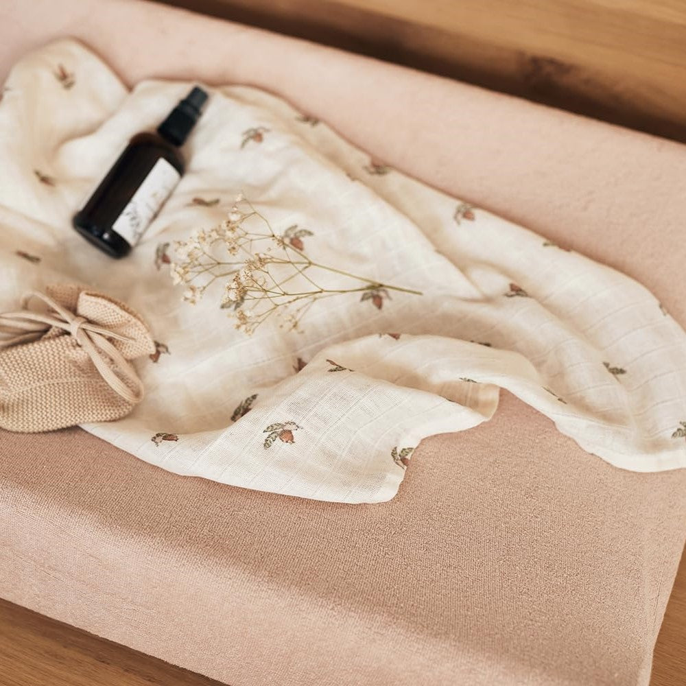 Jollein - Changing Mat Cover Terry - Wild Rose - Mabel & Fox