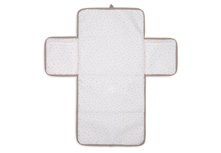 Jollein - Changing Pad With Storage Pockets - Cloudy Rib - Milky Coffee - Mabel & Fox