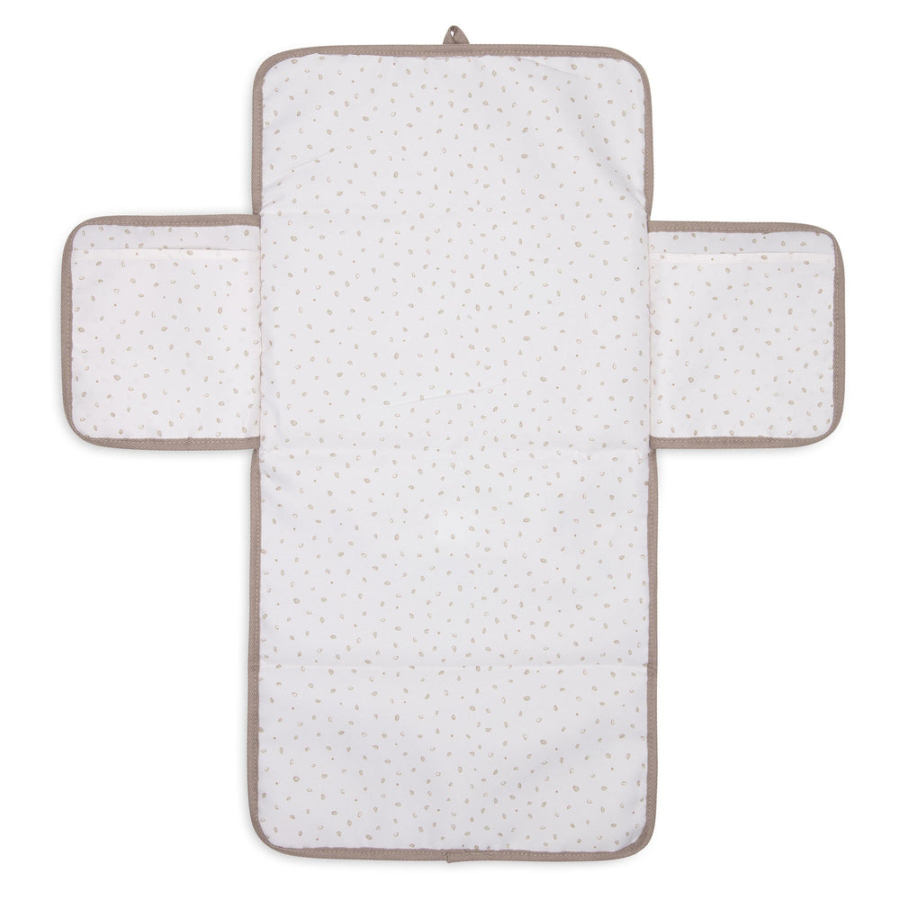 Jollein - Changing Pad With Storage Pockets - Cloudy Rib - Milky Coffee - Mabel & Fox