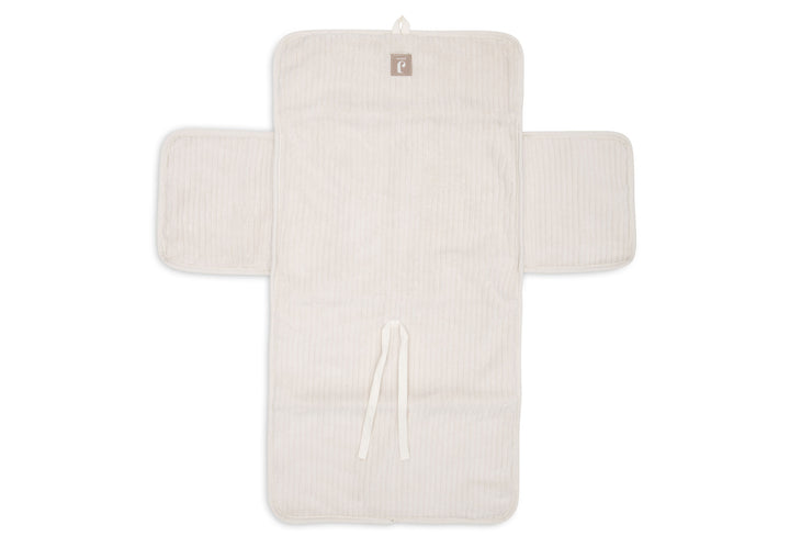 Jollein - Changing Pad With Storage Pockets - Cloudy Rib - Oatmeal - Mabel & Fox