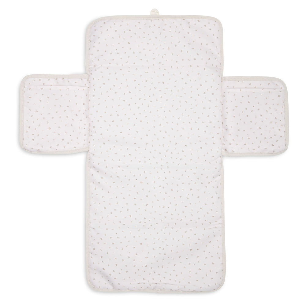 Jollein - Changing Pad With Storage Pockets - Cloudy Rib - Oatmeal - Mabel & Fox