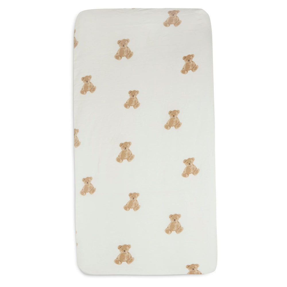 Jollein -  Fitted Sheet 60x120cm - Teddy Bear - Mabel & Fox