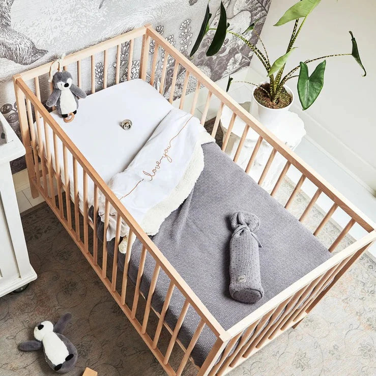 Jollein - Fitted Sheet 60x120cm - White - Mabel & Fox