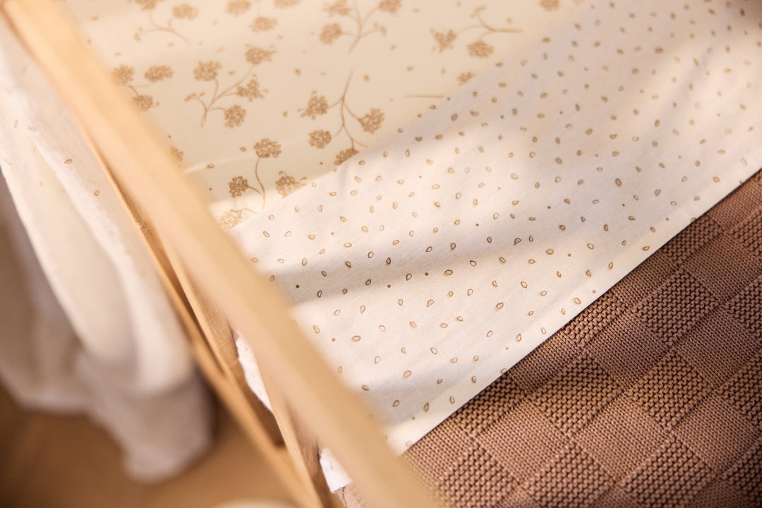 Jollein - Fitted Sheet Jersey - 60x120cm - Leafy  Dreams - Mabel & Fox