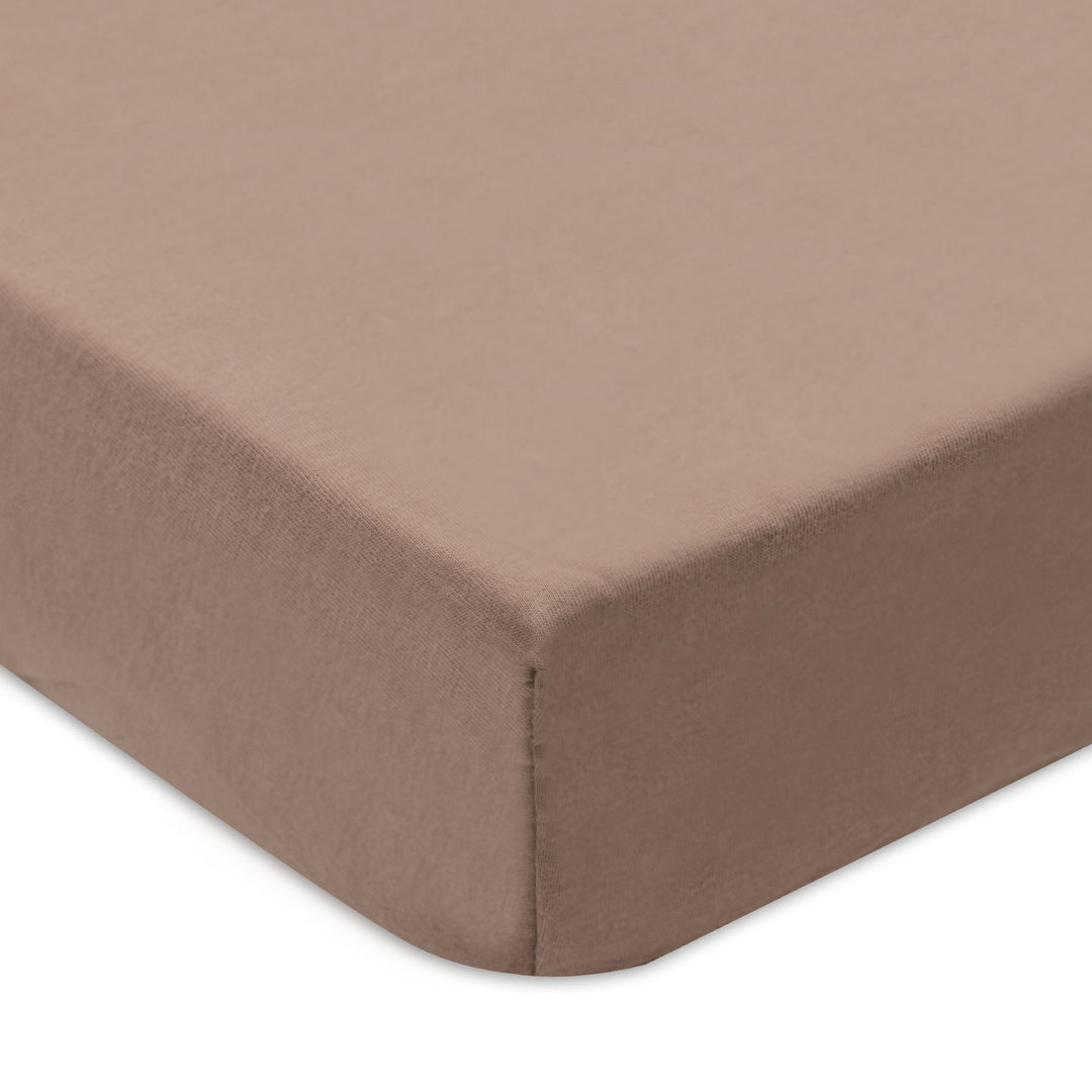 Jollein - Fitted Sheet Jersey 60x120cm - Milky Coffee/Ivory - 2 Pack - Mabel & Fox