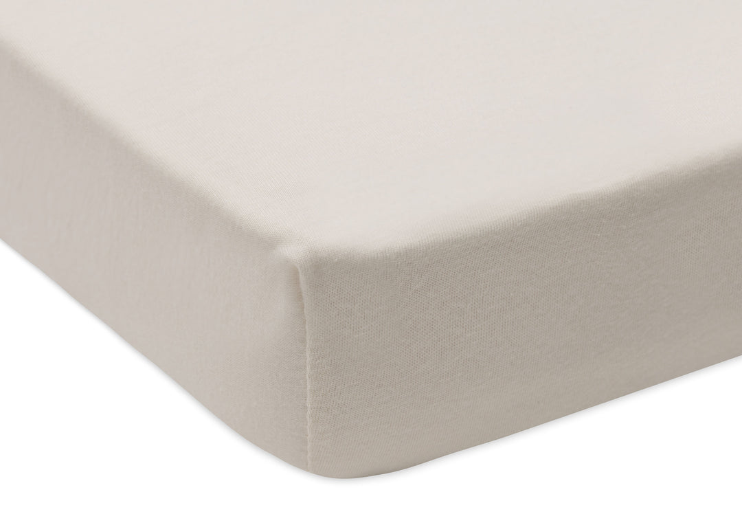 Jollein - Fitted Sheet Jersey 60x120cm - Oatmeal/Sand - 2 Pack - Mabel & Fox