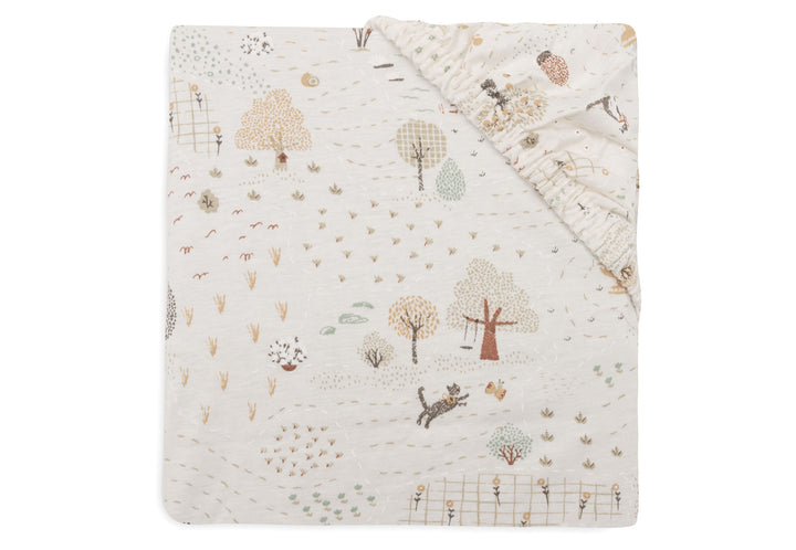 Jollein - Fitted Sheet Jersey 70/75x140/150cm - Tiny Park - Mabel & Fox
