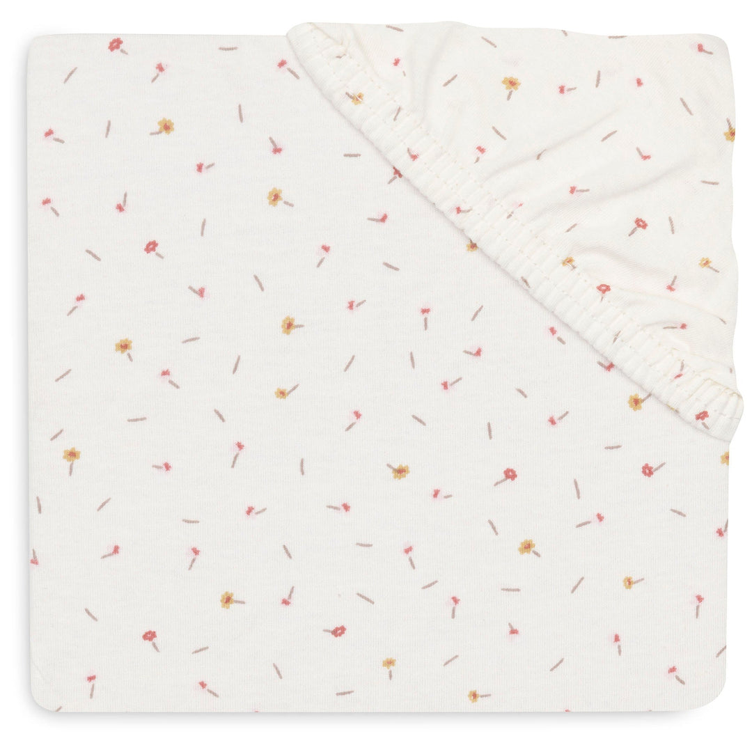 Jollein - Fitted Sheet Jersey - Pretty Picnic Flower Drops - Mabel & Fox