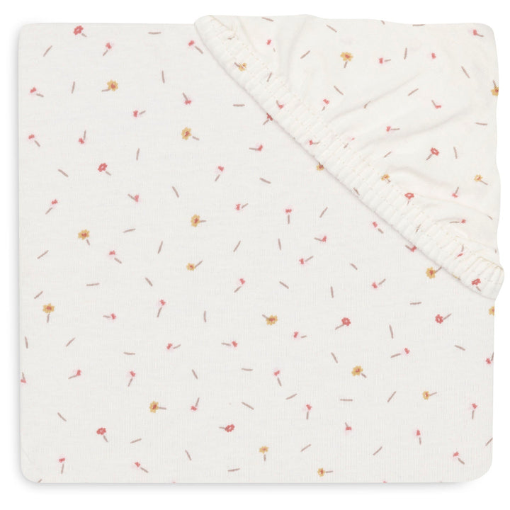 Jollein - Fitted Sheet Jersey - Pretty Picnic Flower Drops - Mabel & Fox