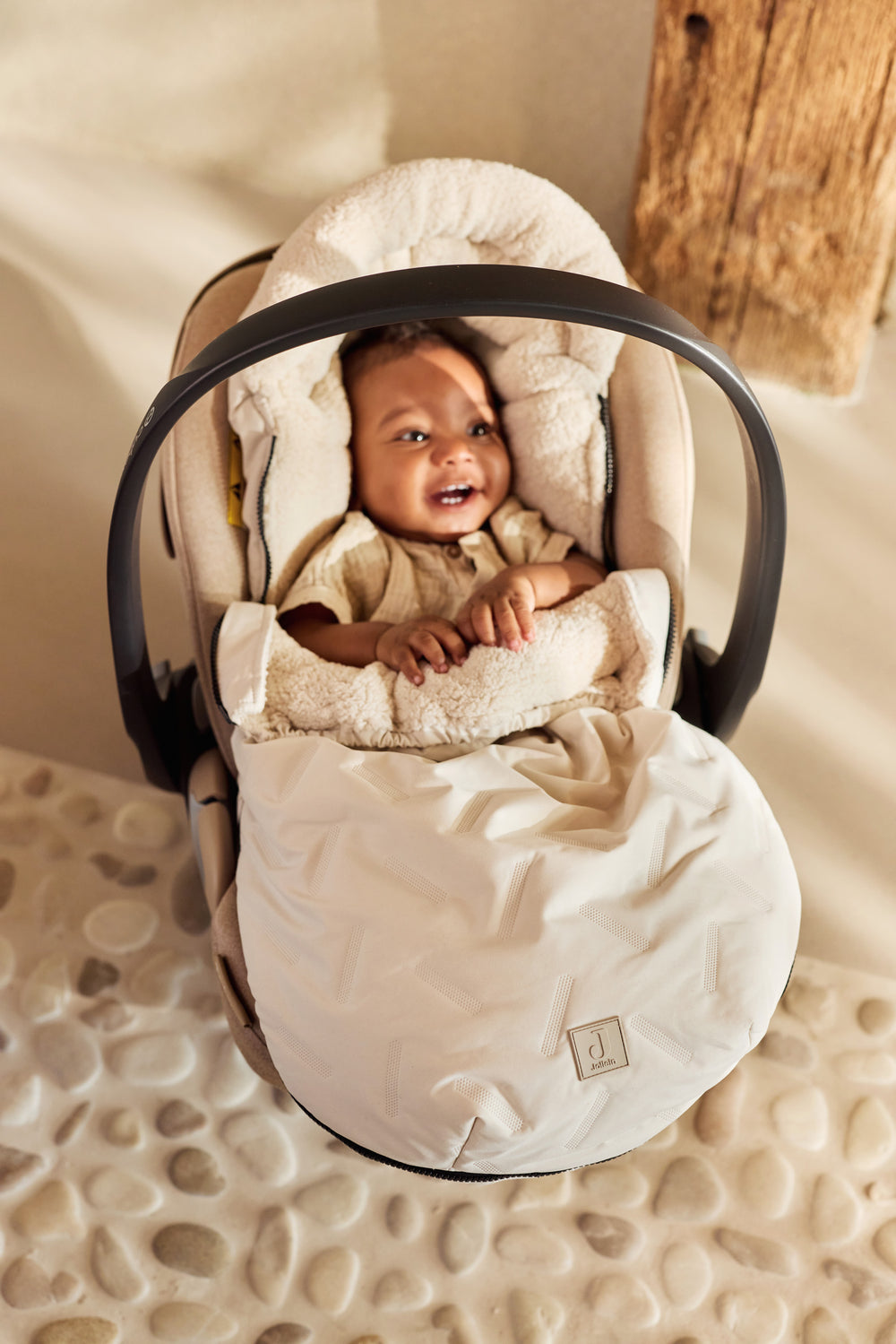 Jollein - Footmuff - Embossed - Sand - Mabel & Fox