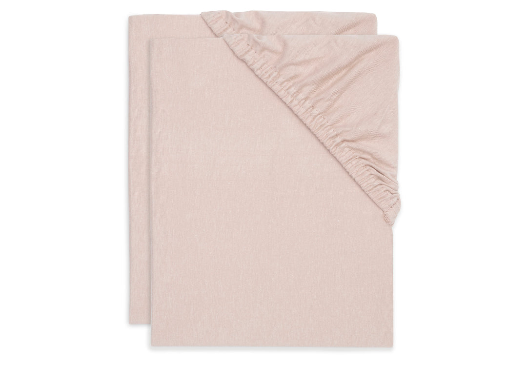 Jollein - Jersey Fitted Sheet 60 x 120cm - Wild Rose (2 pack) - Mabel & Fox