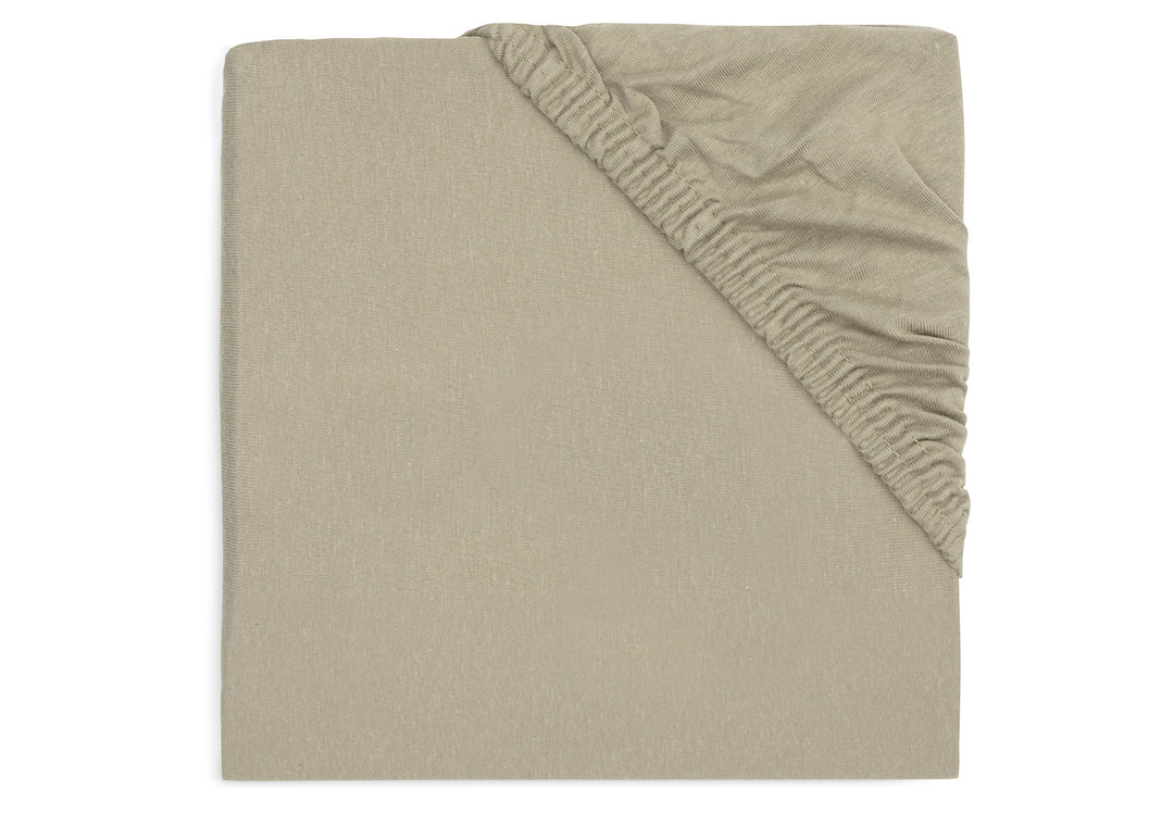 Jollein - Jersey Fitted Sheet 70x140 / 75 x 150cm - Olive Green - Mabel & Fox