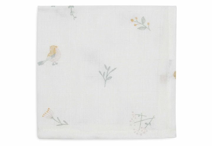 Jollein - Muslin Mouth Cloth 31 x 31cm - Lovely Birds (3 Pack) - Mabel & Fox