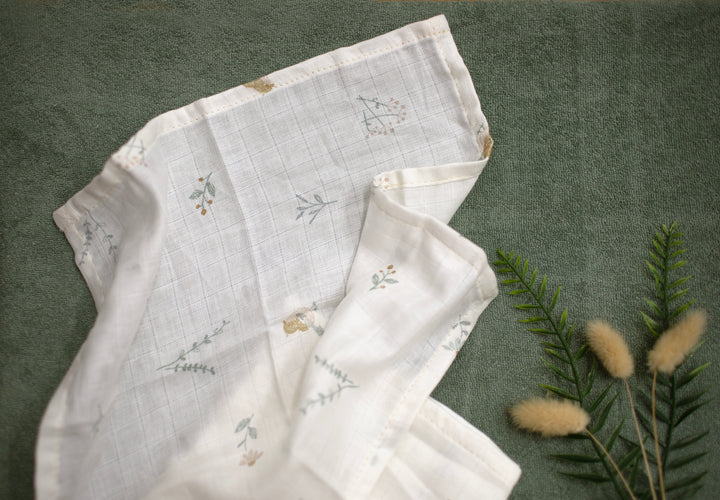 Jollein - Muslin Mouth Cloth 31 x 31cm - Lovely Birds (3 Pack) - Mabel & Fox